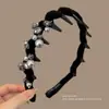 Diadema de Lunares Dentada Estilo Coreano para Mujer, Pinza para el Cabello Antideslizante de Alta Gama para Uso Diario, Pinza para Lavarse la Cara, Tocado de Gama Alta