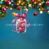 Colgante para Coche con Forma de Lazo Plano de Acrílico y Rosa de Vidrio Transfronterizo, Adorno para Colgar, Decoración de San Valentín