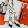Bufanda de Seda Estilo Lujo Ligero, Tira Larga Pequeña de Sarga de Seda de Morera, Adecuada para Atar Bolsos, Accesorios de Tira Decorativa de Bufanda de Seda