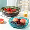 Prato de Frutas com Borda Dourada e Padrão de Diamante, Prato de Lanches e Castanhas de Luxo Leve para Uso Doméstico na Sala de Estar, Prato de Lanches e Frutas de Grau Alimentício para Uso Comercial