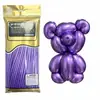 Globos largos de látex mágicos 260 globos de un solo color forma de animal decoración cromada dorada y plateada globos metálicos de 1.8g