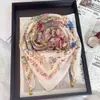 Bufanda Magnética para el Cuello 2025 Nueva Bufanda Cuadrada de Otoño e Invierno Bufanda Triangular de Seda para Mujer Chal Tipo Bufanda para el Cuello a Prueba de Viento
