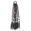 Peluca trenzada para niños Peluca trenzada hecha a mano con cuentas Trenza para niñas Dulce Fresca Trenza de boxeo Trenza retorcida Rastas Goma para el cabello