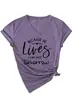 Porque Él Vive Yo Puedo Amazon Ebay Sitio Independiente Camiseta Casual Sencilla de Mujer Cuello en V Manga Corta