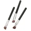 Brocha Biselada Triángulo para Iluminador, Brocha de Hierro, Brocha para Iluminar el Surco Lagrimal Facial, Brocha para Base de Maquillaje Sin Costuras No Absorbente para la Esquina del Ojo, Brocha para Corrector