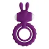 Fabricante Anillo de Bloqueo Unisex Vibración Coqueteo Productos Eróticos lovemoment Anillo de Conejo Comercio Exterior Dropshipping
