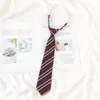 Camisa Uniforme sem Alunos Vinho jk Gravata para Mulheres Estilo Japonês Estilo Preppy Listrada Foto de Formatura Gravata Pequena para Homens