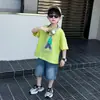 Conjunto de Camisetas de Manga Corta de Verano para Niños 2026 Nuevo Estilo Marca de Moda de Verano para Niños Ropa de Media Manga Moda de Verano para Niños Grandes Camiseta