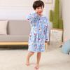 Ropa de casa para niños primavera y otoño dibujos animados franela con capucha bata de baño infantil para niños y niñas bebé niños pijama venta al por mayor