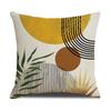 Fronha Geométrica Morandi de Venda Quente Transfronteiriça Poliéster Estampa Abstrata Almofada Decorativa para Sofá Almofada para Cabeceira de Quarto