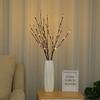 Luzes de Galho Flor Artificial LED Arranjo de Flores Luzes Decorativas Casamento Natal Interior Sala de Estar Galhos com Penas Iluminação de Natal