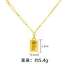 Colar Banhado a Ouro Estilo Chinês Conjunto Pequeno de Barras de Ouro para Mulheres Brincos Versáteis de Longa Duração Pulseira Liga de Cobre Joias de Ouro de Imitação