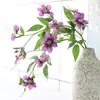 Clematis Britânico Artificial flor artificial decoração suave para casa Modelo de Quarto sala de estar pastoral europeia mesa de jantar flor de seda