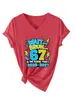 Espera carnal 67 es la escuela Amazon wish camiseta de mujer de manga corta con cuello en V moderna y única