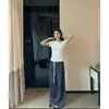 Camiseta de Manga Corta con Hombro Asimétrico AI para Mujer, Nuevo Diseño Primavera 2026, Top Versátil Ajustado Off-Shoulder