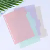 Separador de Páginas para Pasta A4 Papel B5 Separador de Índice para Caderno de Folhas Soltas Plástico PP