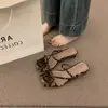 Sandalias Planas de Playa con Estampado de Leopardo para Mujer, Nuevas Chanclas Versátiles de Suela Suave Verano 2025