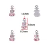 Nuevo Colgante de Bailarina con Incrustaciones de Diamantes de Aleación para Pulsera, Collar, Llavero, Accesorios de Joyería W784