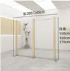 Arara de Exposição para Loja de Roupas Aço Inoxidável Loja de Roupas Femininas Nova Prateleira Cor de Madeira Antiga De Chão a Chão Cabide Nakajima