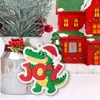 Pingente Árvore de Natal Amazon Desenho Animado Pirulito Balão Letra Coruja PVC Cola Macia Dinossauro Animal 12 Peças