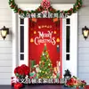 2025 Transfronterizo Amazon Nuevo Muñeco de Nieve Tela Colgante Cortina de Puerta Cortina de Puerta Estampada de Papá Noel Cortina Decorativa