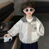 Abrigo para Niños 2026 Nuevo Primavera y Otoño Niño Infantil Elegante Moderno Sudadera con Capucha de Parche Top Versátil Casual