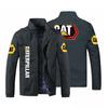 2021 Primavera y Otoño Europeo y Americano Transfronterizo Nuevo Estándar de Coche Estampado Chaqueta de Cuello Vertical para Hombre Casual Chaqueta para Hombre para Montar en Motocicleta
