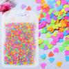 Bolsa de 2g de Lentejuelas en Forma de Corazón Lentejuelas Coloridas Mixtas Fluorescentes Lentejuela en Forma de Corazón Mate de 3 mm Bolsa de Joyería con Lentejuelas en Forma de Corazón para Uñas