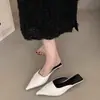 Novedades Otoño 2026 Sandalias de Tacón Grueso Bajo con Punta Cerrada Estilo de Moda Simple para Mujer Sandalias de Tacón Grueso Bajo con Punta Afilada para Mujer