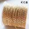 Cobre puro 1.0 mm de espesor 1:1 Cadena de bambú de cobre DIY Pasador Accesorios para joyería Material Retención de color Galvanoplastia