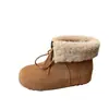 Elegantes botas de nieve estilo Birkenstock para mujer con puños, nuevo modelo de invierno, forradas de felpa, cálidas, botines cortos, zapatos de algodón slip-on de doble uso