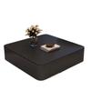 Mesa de centro italiana de lujo, ligera y de alta gama, con placa de roca cuadrada, para apartamento pequeño, moderna, sencilla, para sala de estar, hogar, combinación minimalista en negro