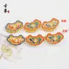 Cerradura Ruyi de Dragón y Fénix Esmalte Cloisonné con Cuentas Espaciadoras de Nube, Accesorios de Esmalte Azul Quemado para Pulseras DIY, Cadenas para Suéteres y Componentes de Pulseras