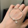 Pulseira de Contas Sorridentes de Ervilha Doce e Adorável Moda Feminina Personalidade Design de Nicho Pulseira de Corda Pedregosa com Contas
