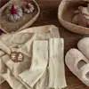 Wtk1309 Calcetines Nuevos de Invierno para Niños Bebé Color Retro Múltiples Lazos Pequeños Cubre Piernas Gruesos Cálidos