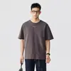 Camiseta Masculina Simples de Manga Curta com Textura, Estilo Americano de Luxo, Falso Duas Peças, Novo Modelo Primavera/Verão 2026, Top Confortável e Amigo da Pele para Homens