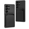 Adecuado para Funda de Teléfono Móvil Samsung S25Ultra S25 Cubierta Protectora para Tarjetas S25Plus Soporte Magnético Dividido para Tarjetas Cepillo Antirrobo