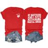 Tendência Transfronteiriça Europeia e Americana Eu e Minha Melhor Amiga Temos Camiseta Elegante de Gola Redonda com Estampa Frente e Verso de Manga Curta