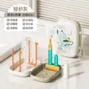 Set de Cepillos para Botellas de Doble Cara, Estante de Almacenamiento para Viaje, Cepillo Limpiador para Biberones y Vasos de Bebé, Plegable Portátil