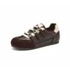 Bestseller de Douyin Zapatos de Entrenamiento Retro Alemanes para Aumentar Altura 4cm Otoño/Invierno 2026 Nuevos Zapatos Deportivos Versátiles con Velcro Suela Gruesa