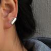Srrmhyns clip para oreja de tubo largo liso bañado en plata 2024 nueva tendencia original nicho clip para oreja de alta calidad
