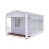 Casa Contenedor Móvil de Techo Picudo de Montaje Rápido para Dormitorio de Obra, Casa Integrada de Acero Color para Oficina, Montaje Sencillo, Habitable