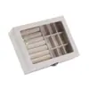Caixa de Armazenamento de Joias de Veludo Exquisita, Brincos, Brincos, Brincos, Caixa de Armazenamento à Prova de Pó, Porta-Anel Transparente Portátil