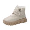 Botas de nieve altas con forro polar para mujer, invierno 2024, nuevas botas de estilo coreano para estudiantes, cálidas, informales, con suela gruesa y aumento de altura, ZY12296