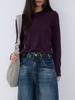 [Oufan] Camiseta Clásica de 10 Colores con Hombro Derecho, Cuello Redondo y Mangas Largas para Mujer, Camiseta Base de Otoño e Invierno, Top Interior 3155