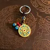 Chaveiro Pingente Decoração Acessórios Liga Chinesa Oca Cinco Fortunas Colar Pingente Atacado para Homens e Mulheres