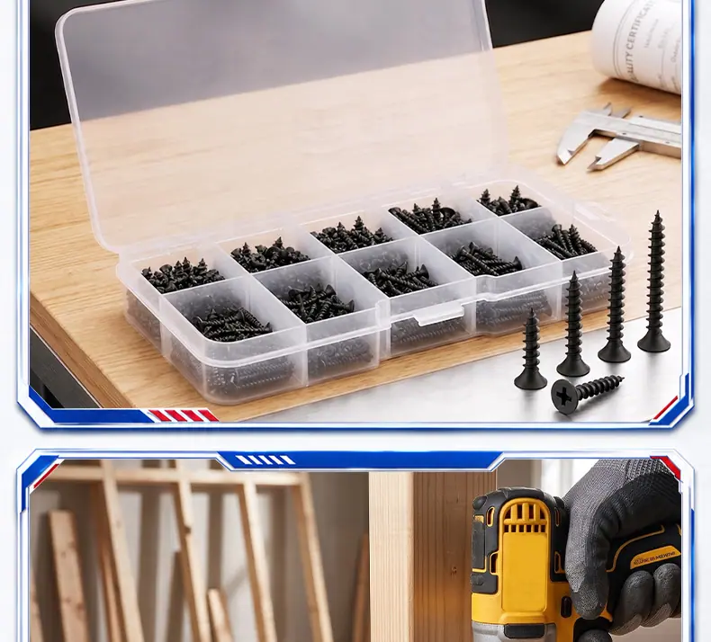碳钢黑色粗牙十字沉头自攻螺丝_23