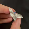 Anillo Inteligente de Mariposa Danzante Estilo Chino Retro Incrustado con Tecnología de Dibujo de Hilo Sentido Tridimensional de Alta Gama Anillo Abierto de Temperamento para Mujeres