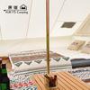 Tienda de Campaña al Aire Libre Harajuku Pirámide Impermeable a Prueba de Viento Doble Puerta Camping Lona de Tela Oxford a Prueba de Viento Camping