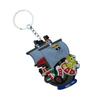 Una pieza segunda generación Luffy Qiao Ba emperatriz Sauron PVC doble cara Muñeco de dibujos animados llavero colgante joyería